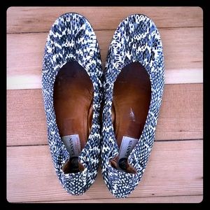 Lanvin snakeskin ballerina flats | Sz 9